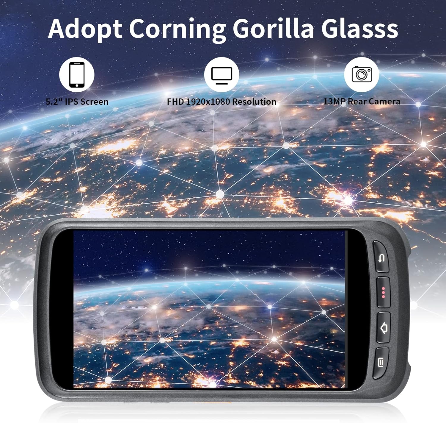 Android 11 Barcode Scanner TA08 with Tempered Film IP65 Rugged PDA Data Terminal Mobile Computer with 1D/2D Zebra-SE4710 Reader Wi-Fi 6 Bluetooth 4G 8000mAh Battery for WMS Management