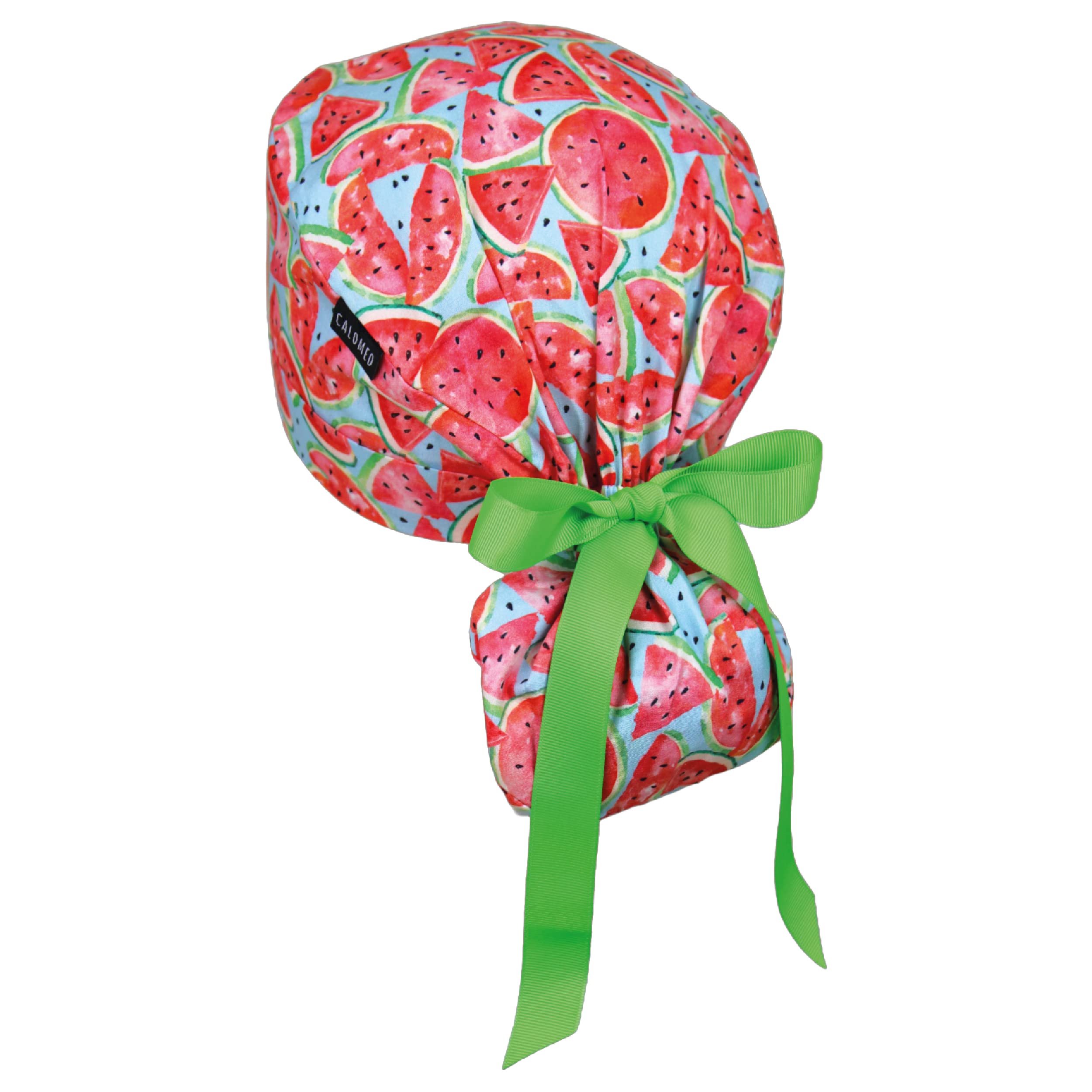 Scrub Cap for Women and Men, Ponytail Scrub Caps, Working Hat, Head Cover with Ribbon Ties and Buttons, Long Hair