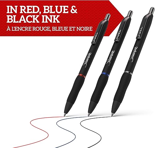 Miniatura 5 de Sharpie S-Gel, bolígrafos de gel, punta media de 0,7 mm, tinta roja, 12 unidades