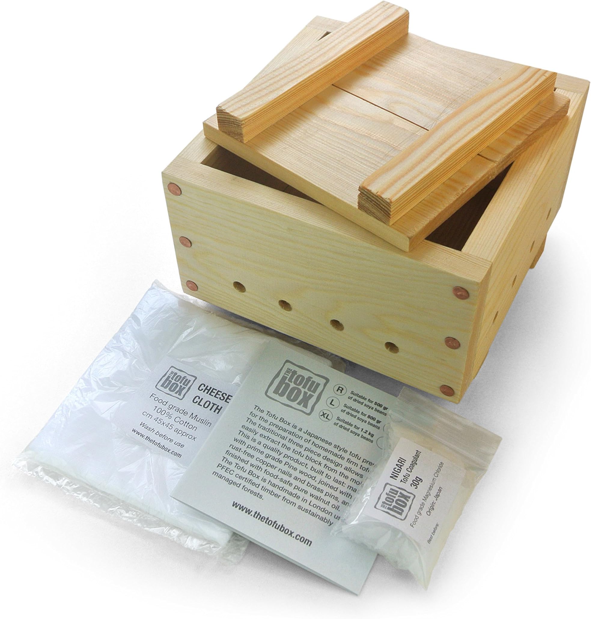 thetofubox - TOFU MAKER KIT Size LARGE (800g). Hand made in London. Free UK P&P