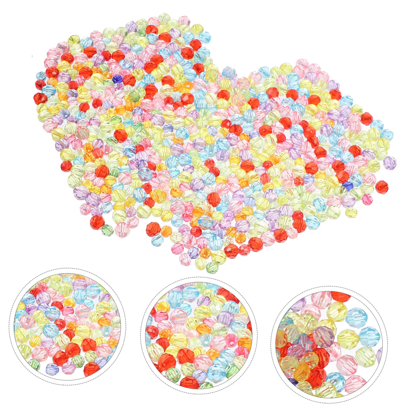 Artibetter 4 Sätze Armband Perlen Masse Herstellung Schmuck Abstandsperlen Basteln Farbige Kleine Perlen Zarte Kleine Perlen Für Handgefertigte Perle Diy Liefert Acryl 600 Stück * 4