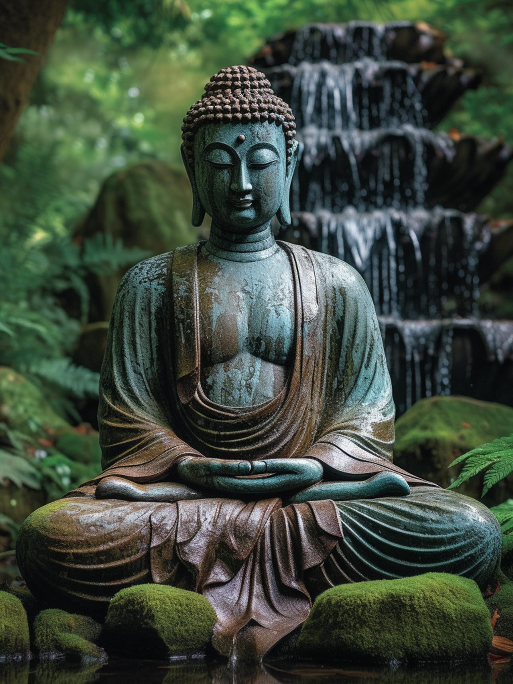 Reofrey DIY Buddha Diamond Painting Kit Trapano Completo Drill, Bodhisattva 5D Pittura Diamantes Diamante Kit Disegno, Strass Ricamo a Punto Croce Craft Arts for Home Wall Decor 30x40cm
