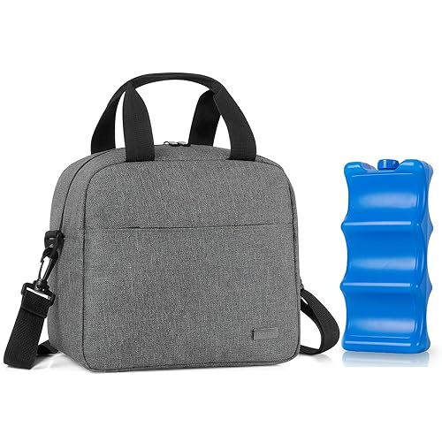 Teamoy Bolsa enfriadora de leche materna con bolsa de hielo, bolsa de viaje para biberones para bebés que se adapta a hasta 6 botellas grandes de 9