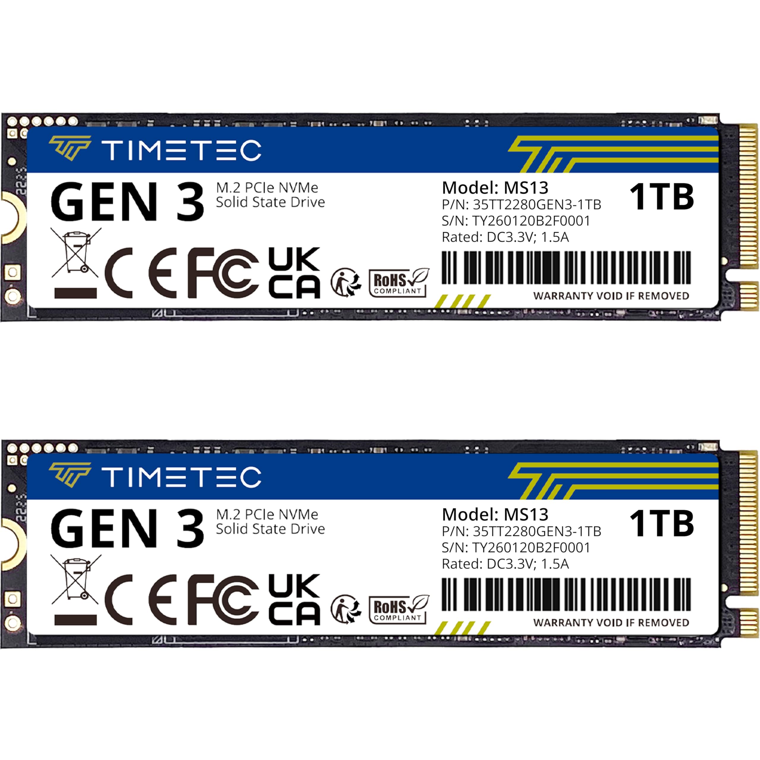 Amazon.com: Timetec 1TBx2 (2 Pack) SSD NVMe PCIe Gen3x4 8Gb/s M.2