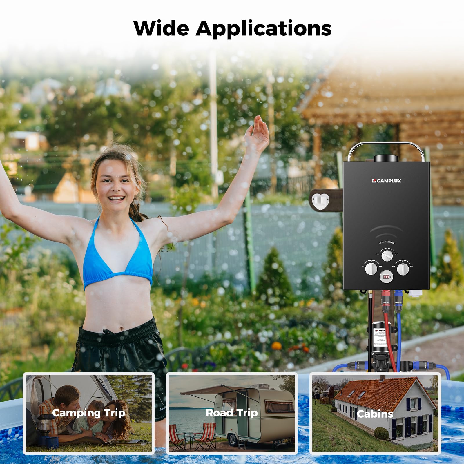 CAMPLUX Portable Propane Water Heater - Camping & RV -2