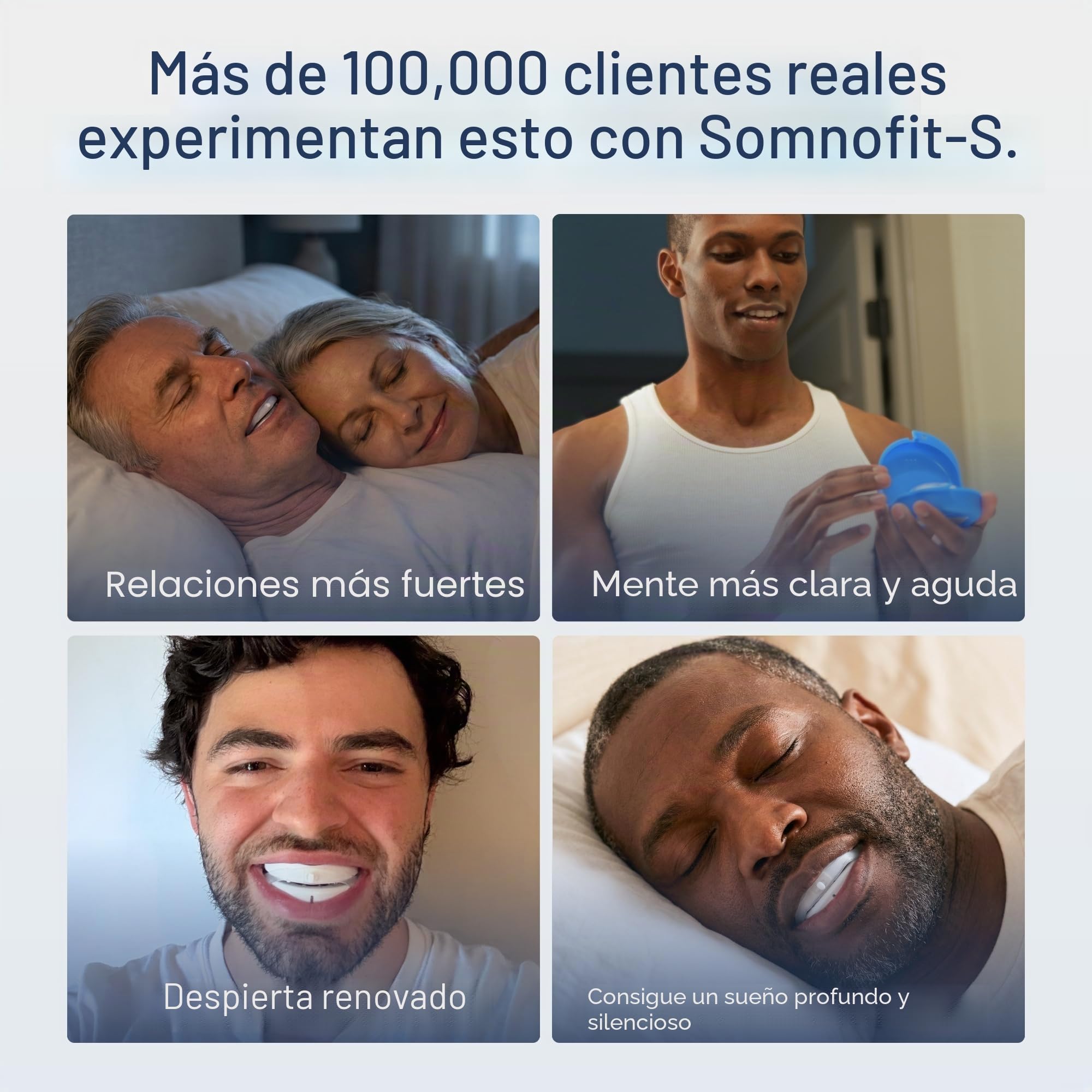 Somnofit-S - Protector bucal antirronquidos de lujo, boquilla antironquidos, 510 (k) aprobado por la FDA, fabricado en Suiza, dispositivo personalizable para detener los ronquidos, reduce los