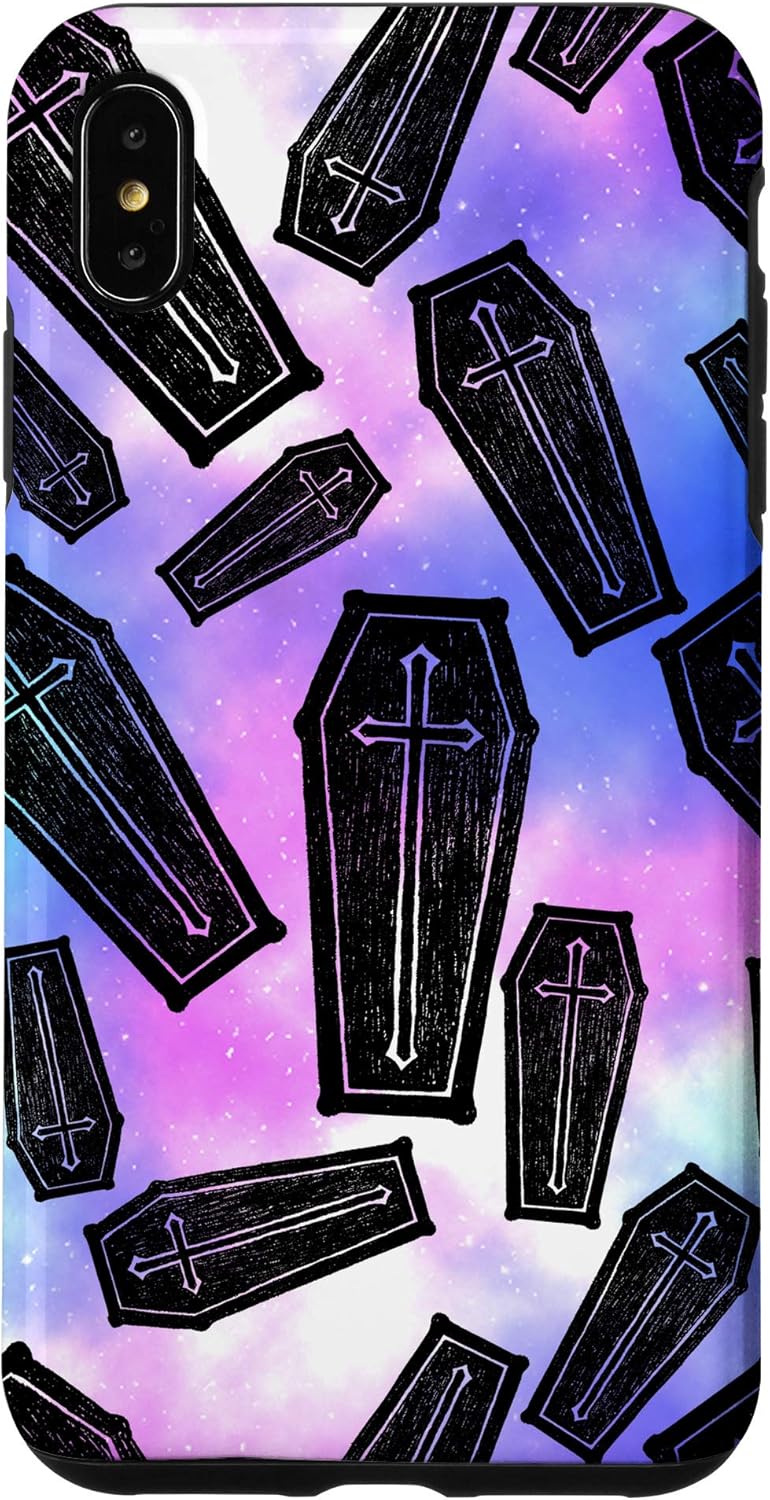 iPhone 7 Plus/8 Plus Pastel Goth Coffin Print Gothic Psychobilly Horror Fan Case