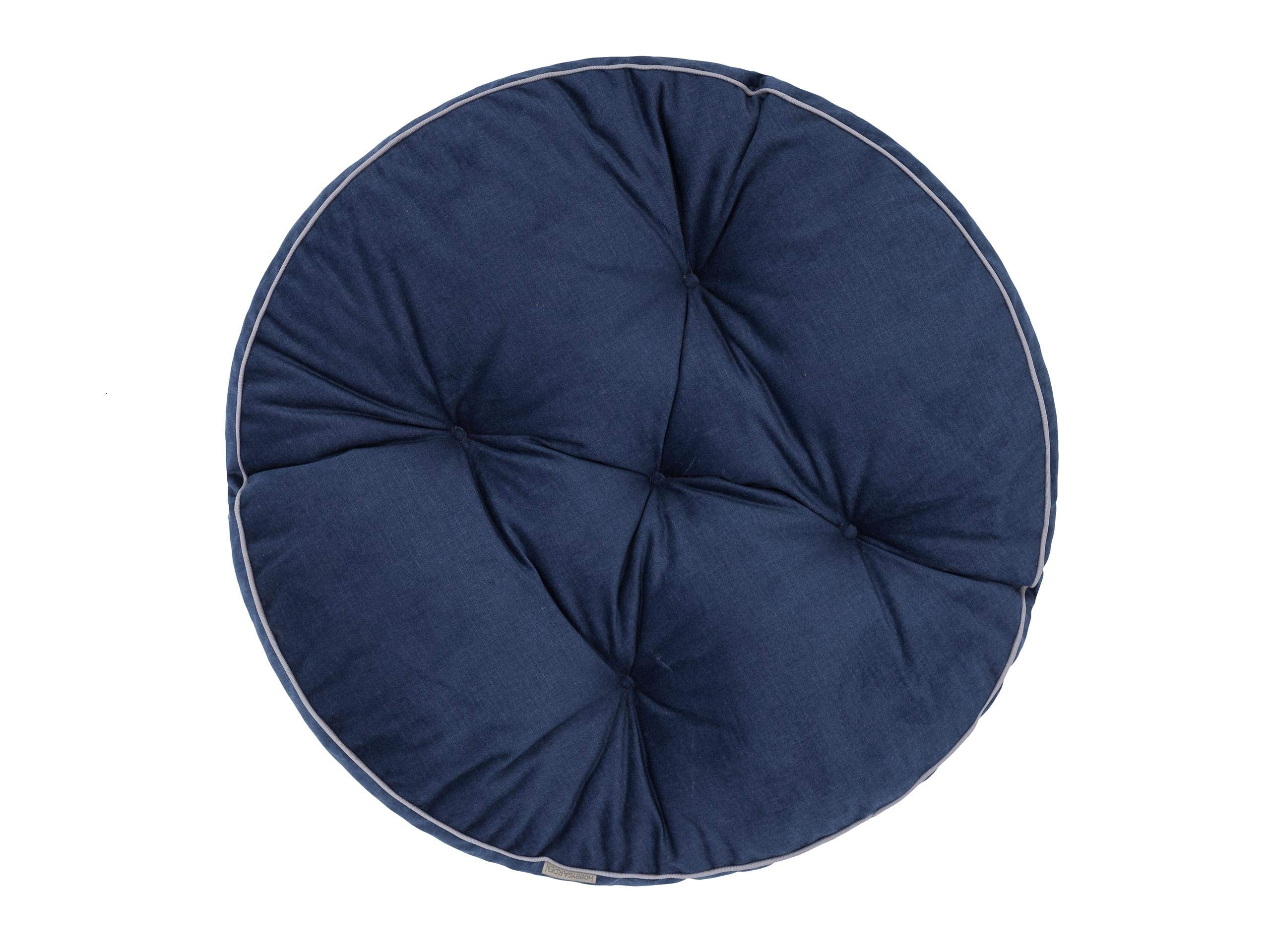 PillowPrim Cuscino da pavimento in stile giapponese, cuscino da meditazione, cuscino da yoga, cuscino rotondo, 57, blu navy