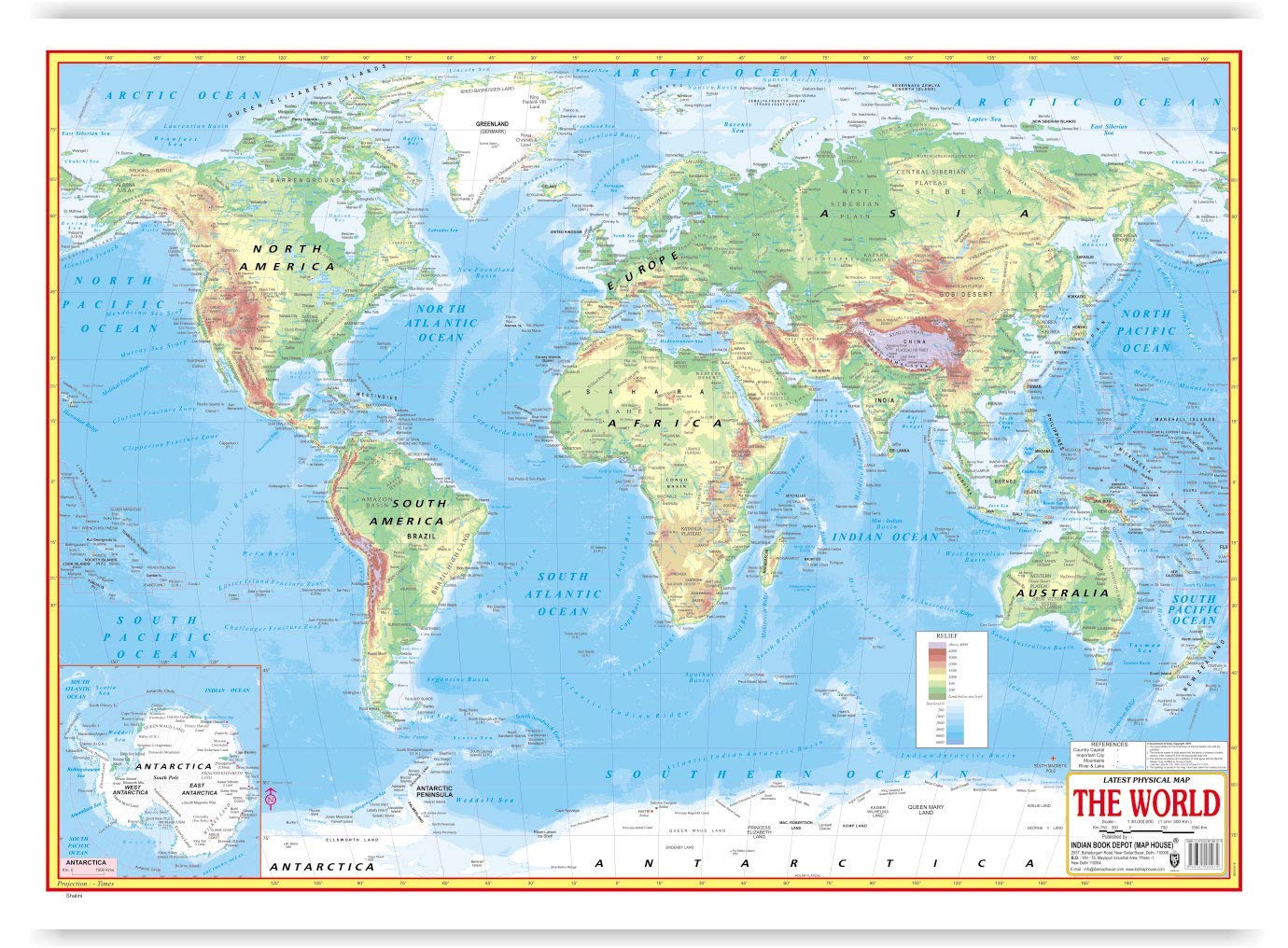 Buy World Political Physical Pack Of 2 70x100 Cm 81ZLTRpN2UL 