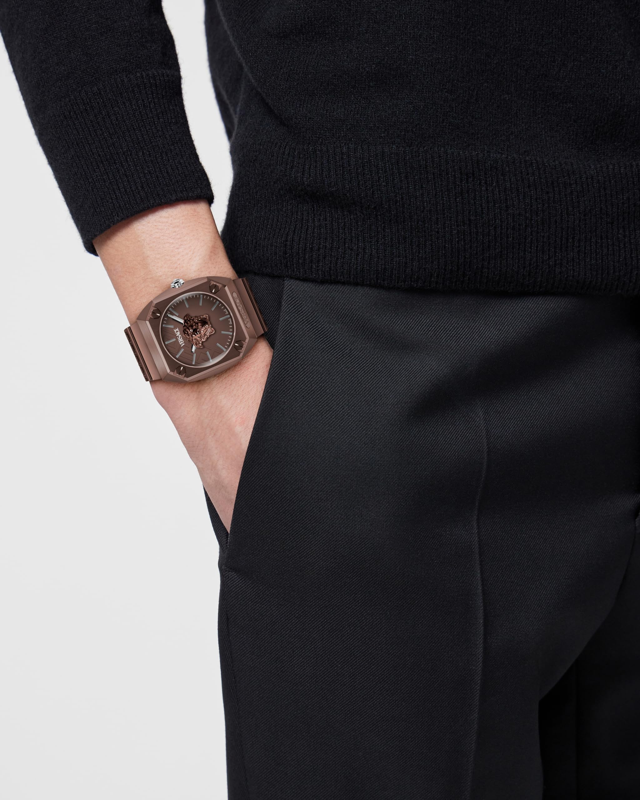 Versace Medusa Antares Swiss Made - Reloj de Pulsera analógico de Cuarzo para Hombre