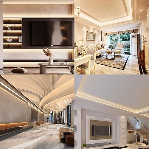 Miniatura 6 de GOMING Tira de luz LED COB DC de 24 V, blanco natural, 4000 K, 16.4 pies (16.4 ft), 1560 LED, CRI 93+ 4100 lm, brillo uniforme, flexible, IP20, no