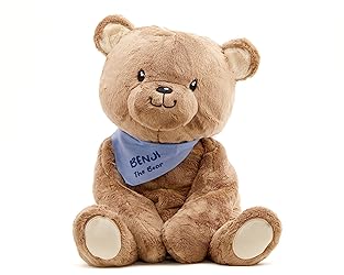 Lilly's Love Weighted Stuffed Animal, 5lb | Sensory Plush for Kids & Adults | Machine Washable Plushie w/Removable Inner | Calming Weighted Stuffed Animal for Anxiety, Benji The Bear