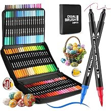 Dual Tip Markers for Adult Coloring,80 Colored Markers Set