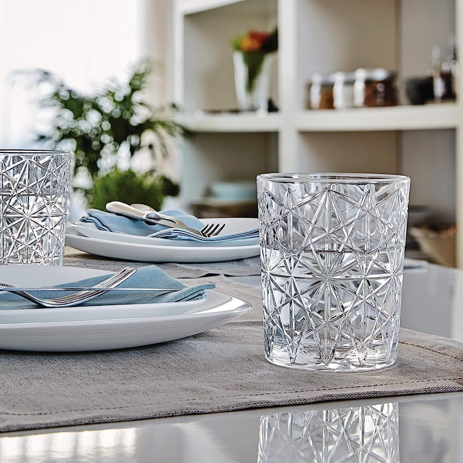 Bormioli Rocco Lounge 3930-Set Bicchieri, Vetro, Trasparente, 39 cl, 6 unità