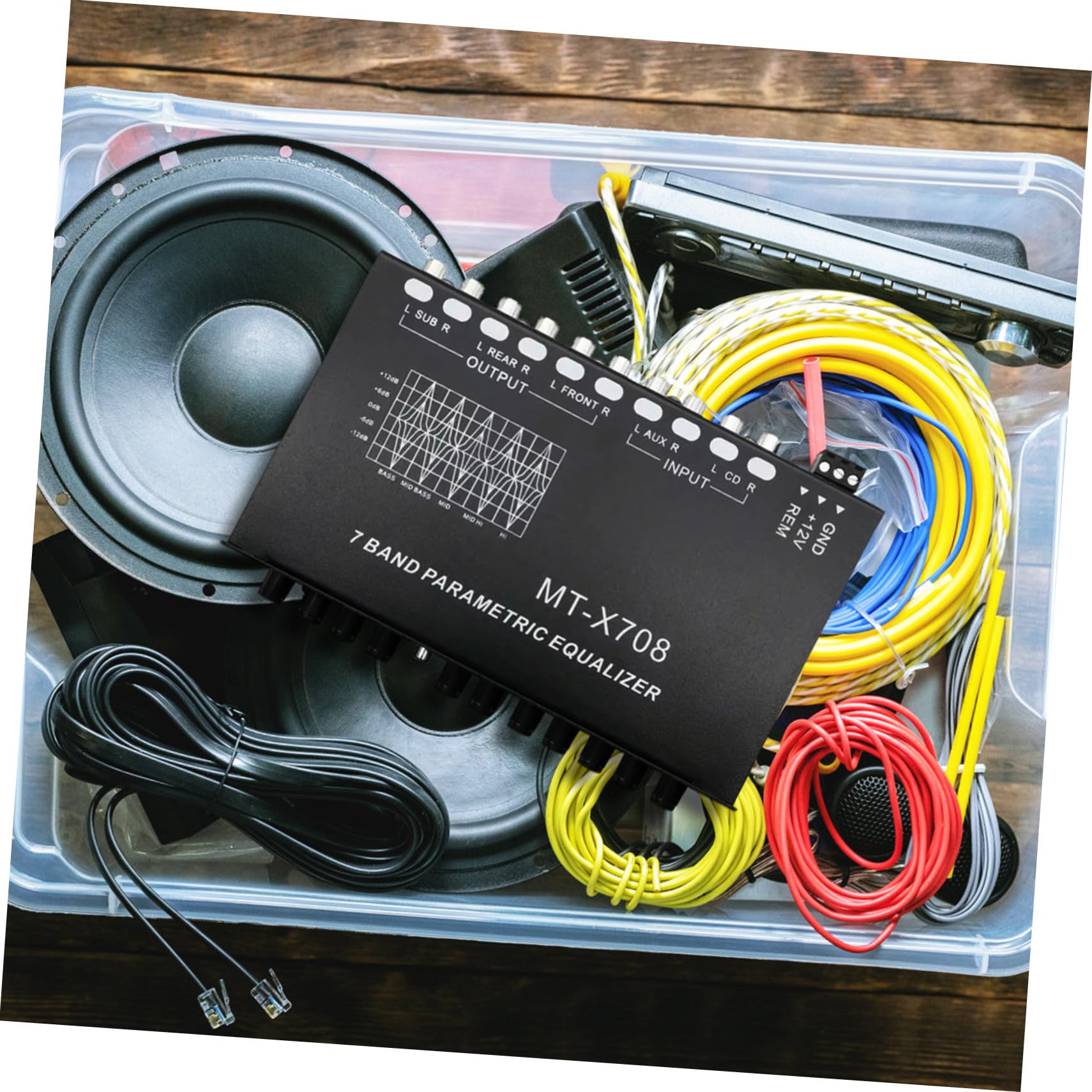 7-Band Auto Equalizer mit Metallgehäuse und Sechs Kanälen zur Präzisen Klangregelung und Verbesserung der Audioqualität im Autoradio