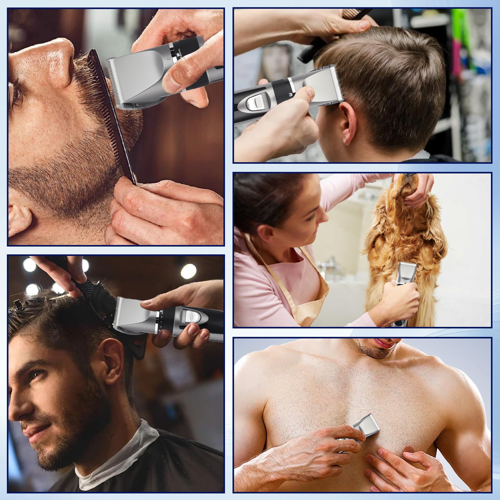 OTraki Maquina de Cortar Pelo Hombre, Maquina Afeitar Hombre, Hair Trimmer Inalámbrico con 4 Peines de Guía y Carga USB para Barbería y Uso en el Hogar, Negro
