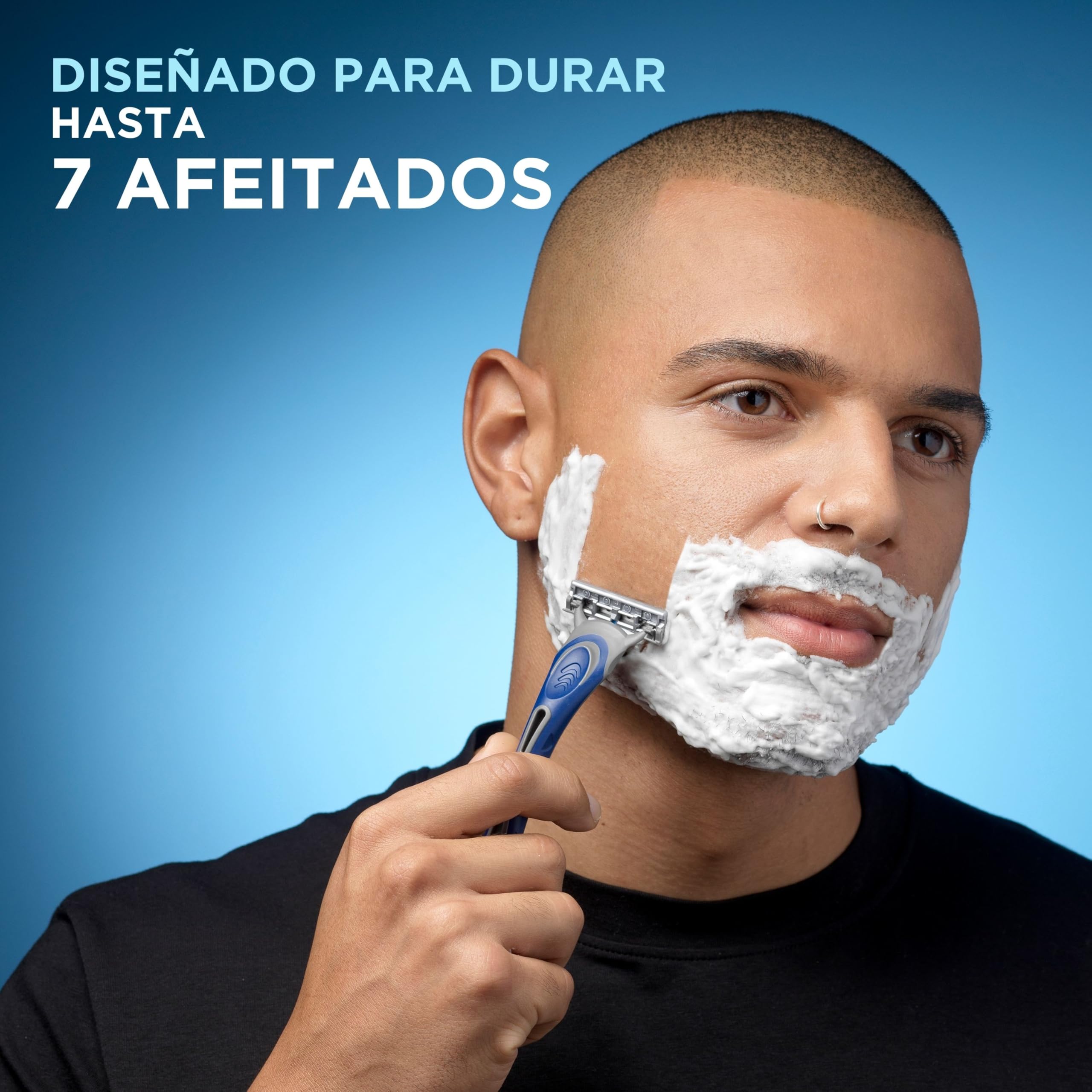 Wilkinson Sword Extra 3 Essential - Pakiet 4 + 2 jednorazowych maszyn z opaską smarującą Aloe Vera - Optymalne do pielęgnacji i gładkości twarzy