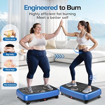 Vibration Plate,EvoSpark 2026 Upgrade 2D&4D Vibration Plate Exercise Machine with Dual & Triple Motors,Adjustable Speeds, Ultra Weight Capacity Vibration Plate for Lymphatic Drainage & Weight Loss