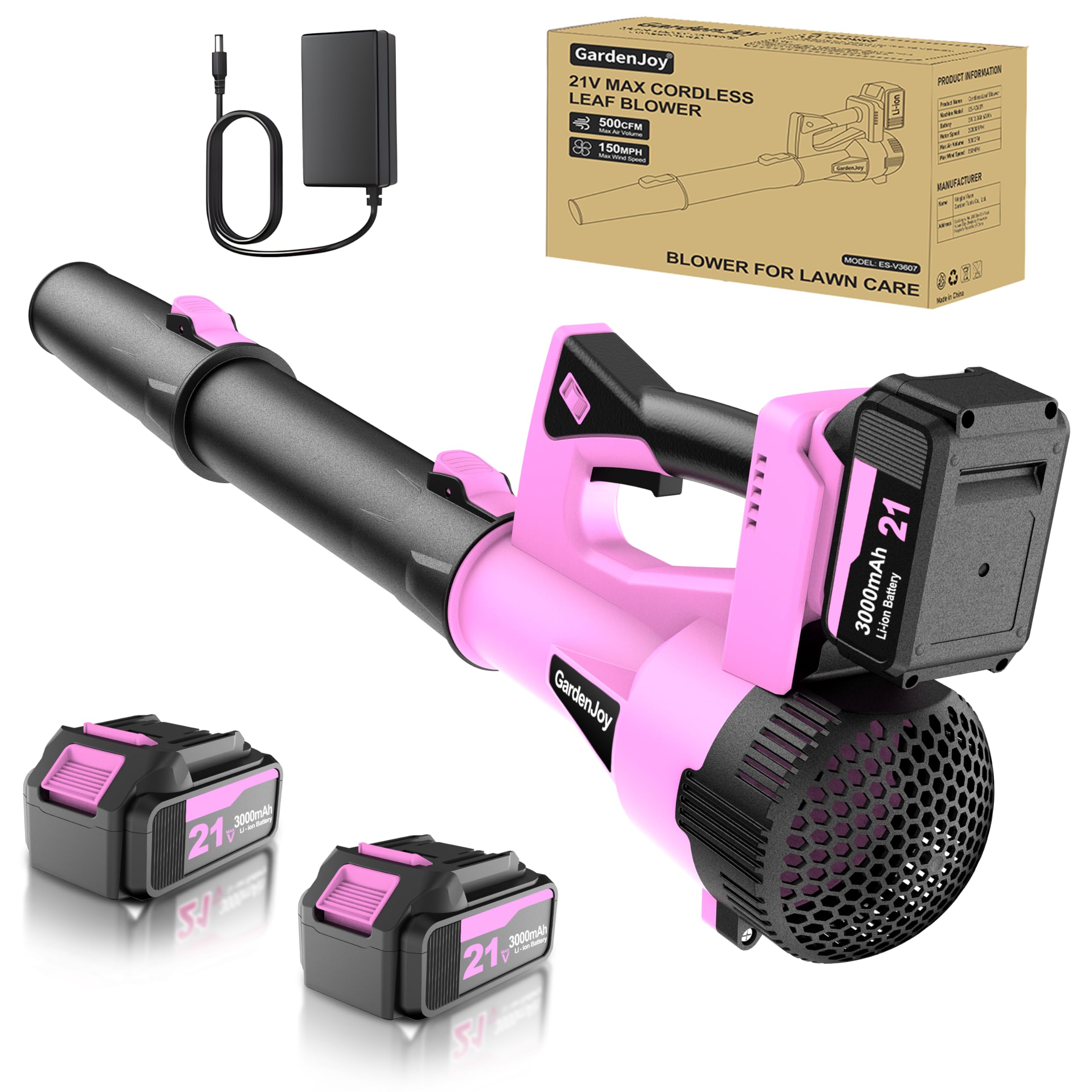 GardenJoy Pink Cordless Leaf Blower