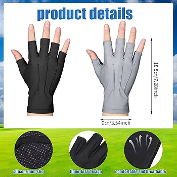 Amazon.com: 2 Pairs Summer Fingerless Gloves UV Sun