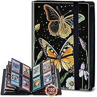 Vista 63 de Rossy Carpeta de 4 bolsillos, 400 tarjetas, álbum de colección comercial, bolsillos de doble cara, para deportes, béisbol, cerdo rosa