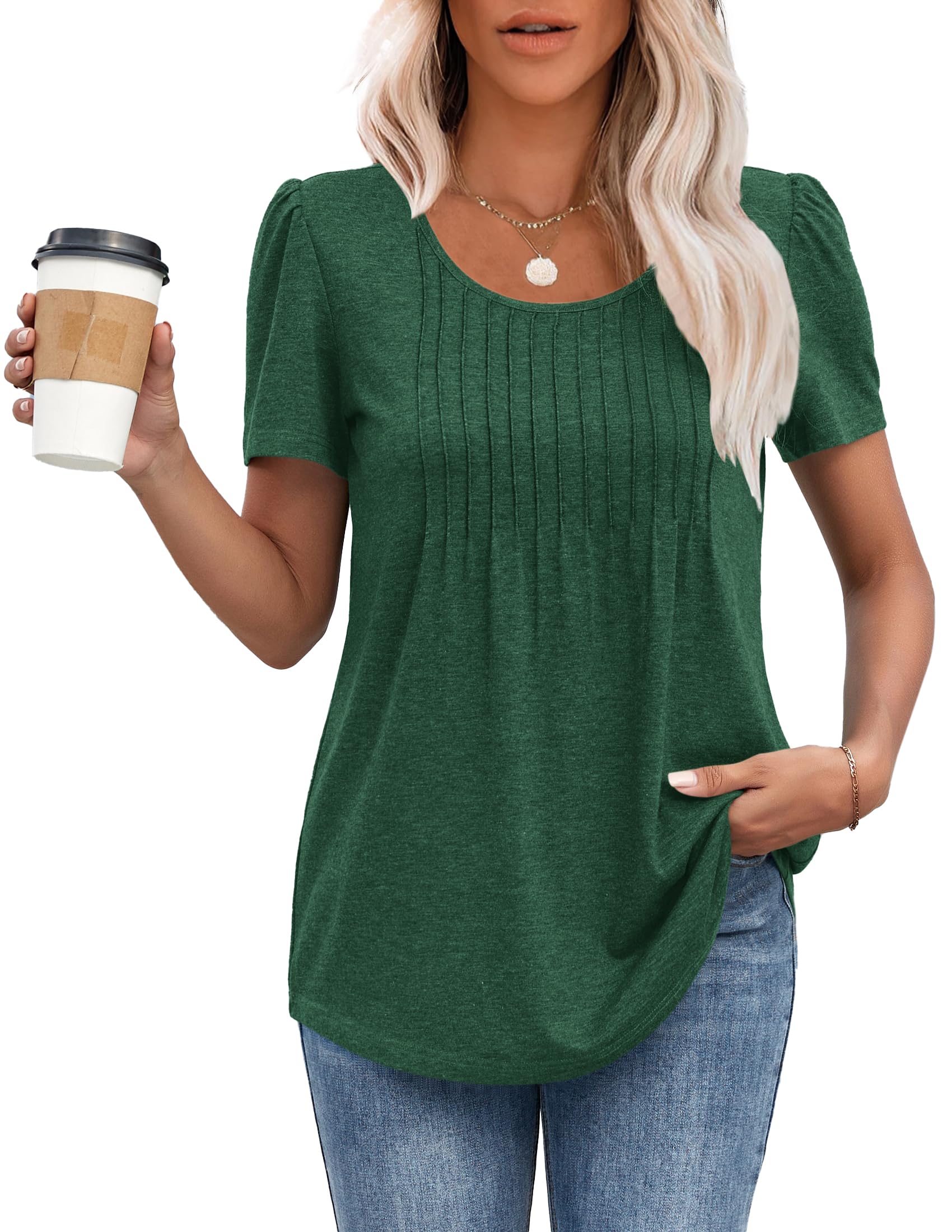 MOLERANI T-Shirts für Damen Kurzarm Oberteile Soft T-Shirt mit Rundhalsausschnitt Loose Casual Sommer Tops