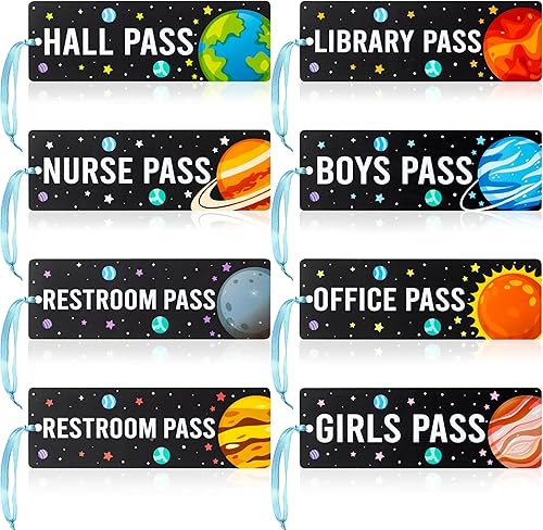 Miniatura 7 de BeYumi 8 unidades de pasillos magnéticos de acuarela arcoíris para estudiantes, reutilizables, impermeables, juego de tarjetas de pases de aula,