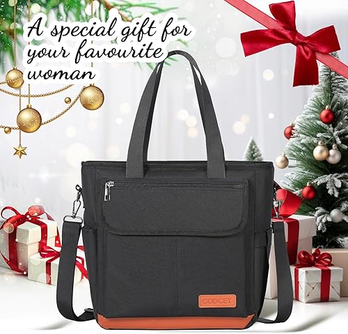 Miniatura 7 de Lonchera Bolsa de Almuerzo para Mujeres, Bolsa Térmica de Almuerzo a Prueba de Fugas para Mujeres, Bolsas Grandes de Almuerzo Tipo Tote para Adultos