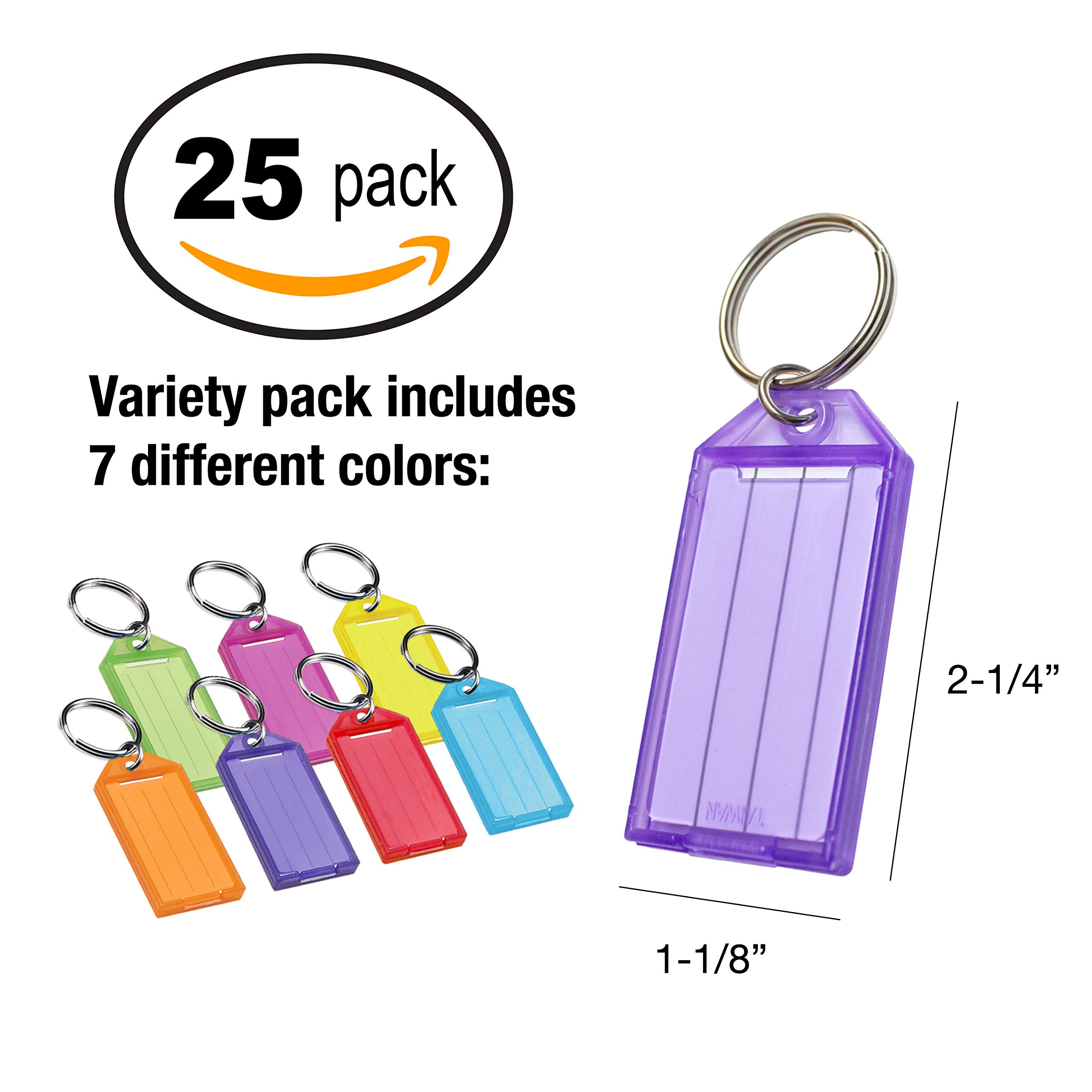 Lucky Line Key Tag with Flap, Split Ring & Paper Insert for