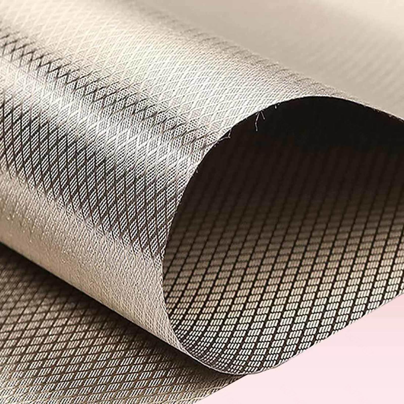 Faraday Cloth Faraday Cloth EMP Proof Copper EMF Protection Fabric Shielding EMI Isolation for Conductive Pads, Smart Meters,silver-4x1.1m