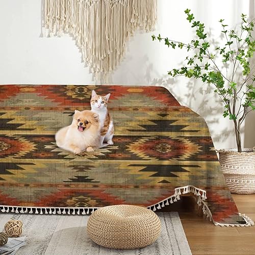 Miniatura 4 de Funda de sofá Navajo geométrica sin costuras con estampado étnico nativo americano del suroeste, funda de sofá, toalla, lavable, mantas, protector