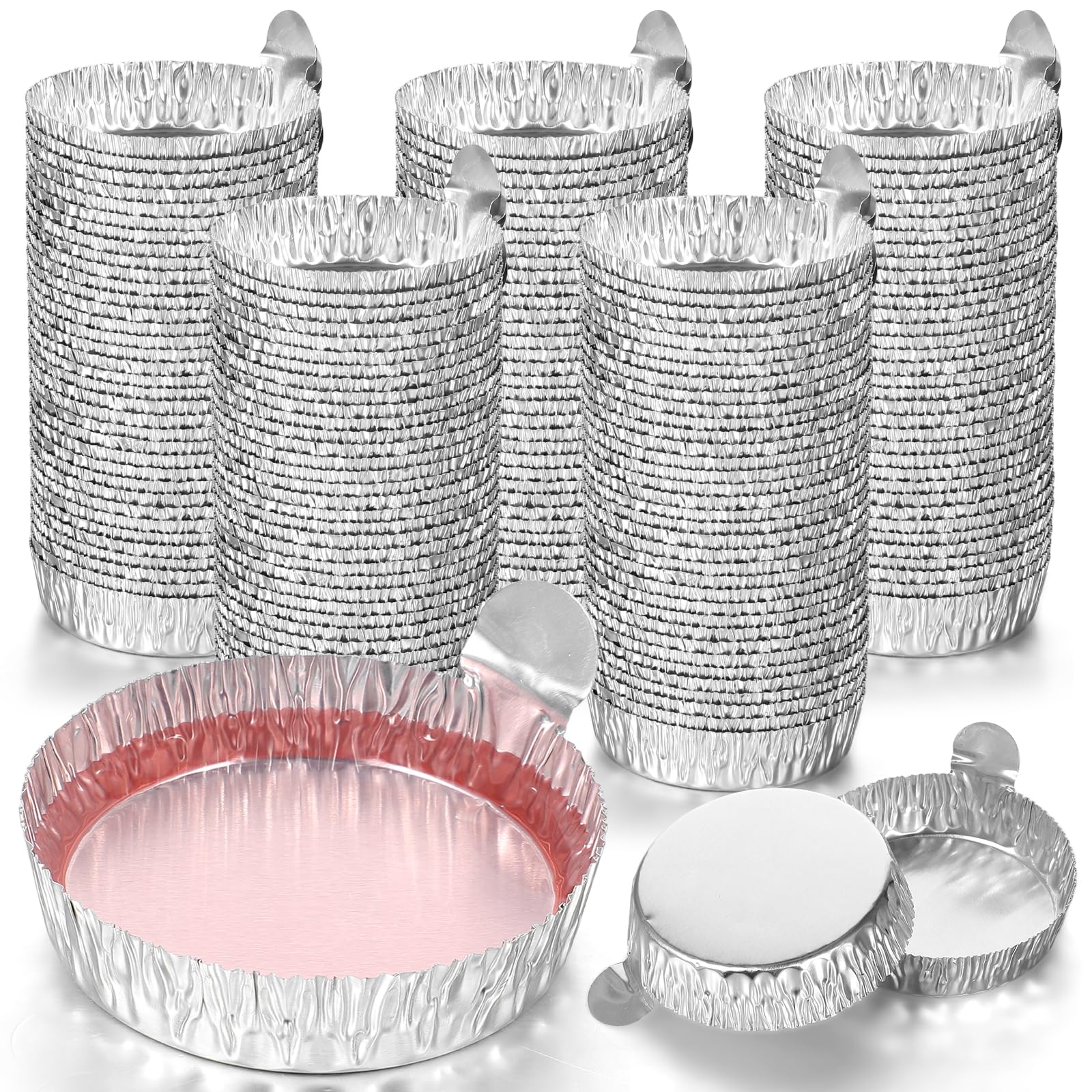 200 Pcs Aluminum Weighing Boats Bulk Liquid Mixing Foil Trays Round Aluminum Weighing Dishes Reusable Chemistry Weighing Pan for Laboratory Equipment Foil Pans Labs Supplies