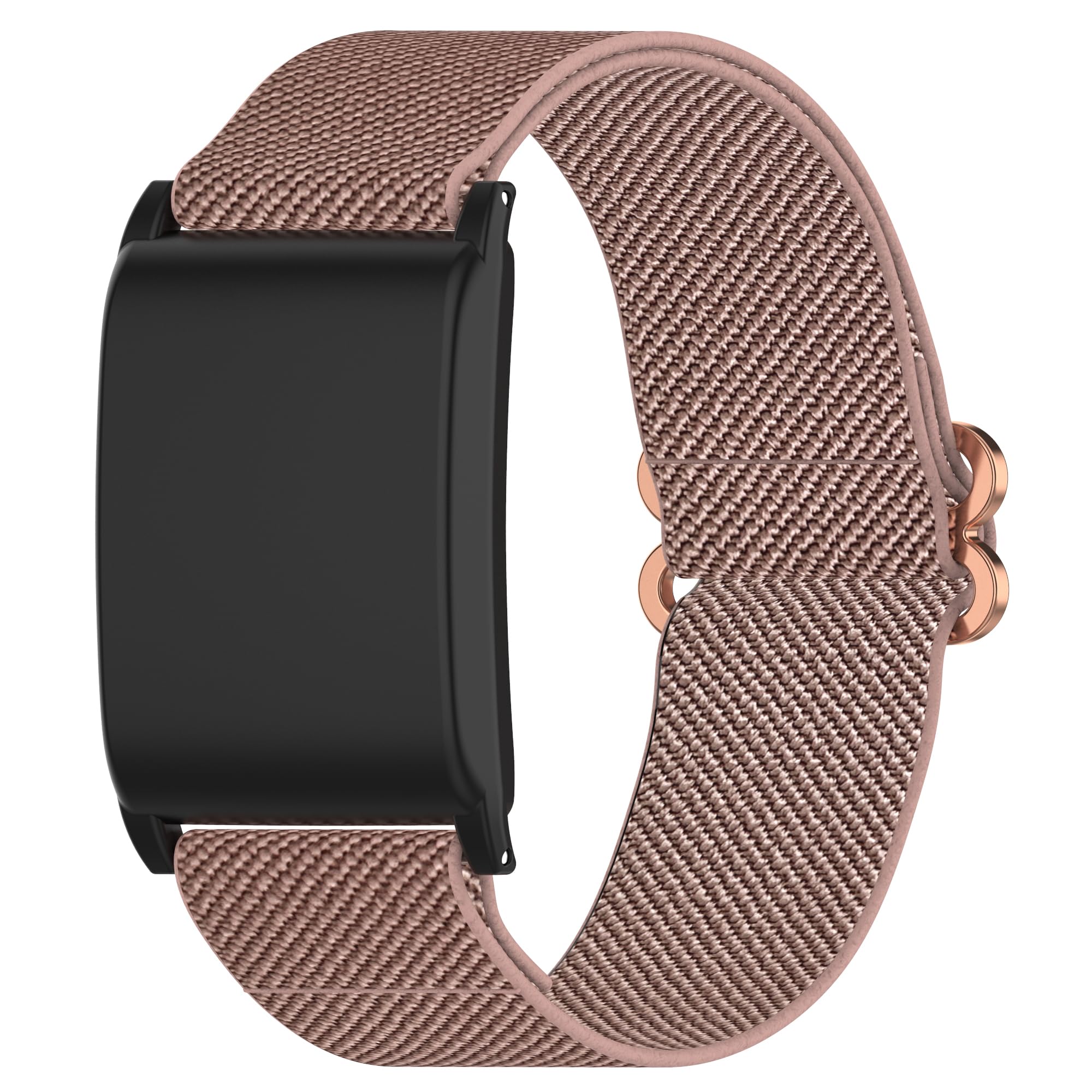 MYAYD Comfort Silicone Wristband Compatible with WHOOP 4.0 Band, Durable Soft Silicone Sports Loop Replacement Bands for Men Women with Metal Frame Connector (Rose Gold)