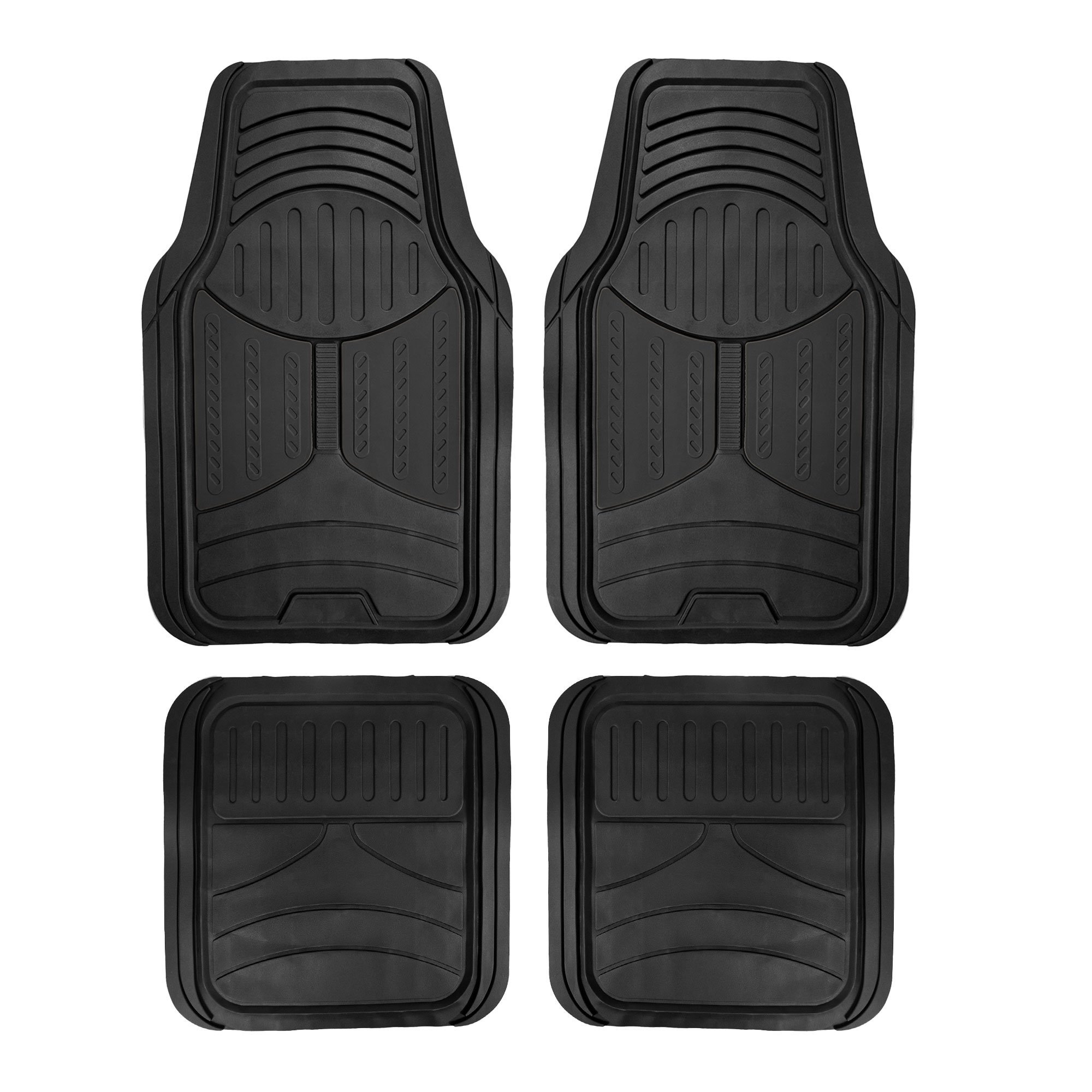 FH Group Car Floor Mats Climaproof™ Rubber Universal Fit Floor Mats, Full Set Trimmable