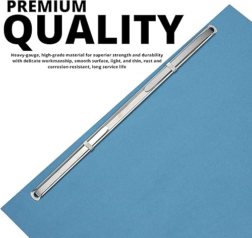 Miniatura 4 de OLYMPX - Juego completo de 50 sujetadores de papel de punta de metal de alta calidad, base de 8.5 pulgadas con compresor de perforación estándar de