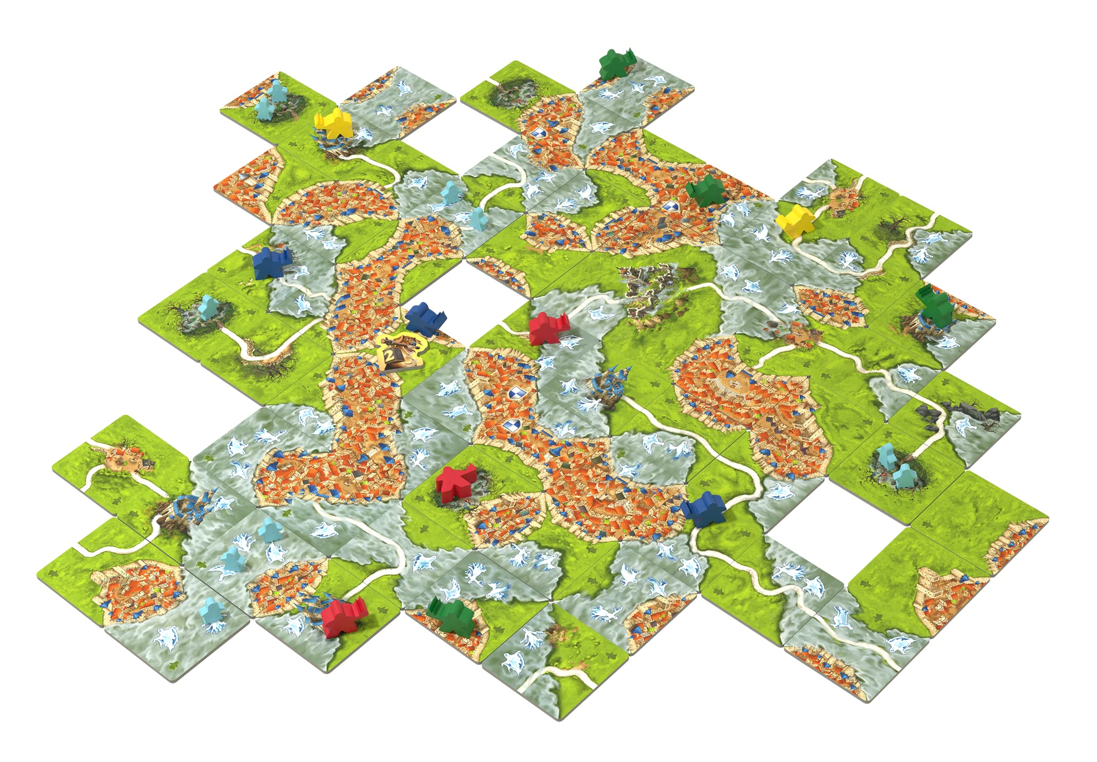 Hans im Glück, Brume sur Carcassonne Jeu Familial Jeu de société 1 à 5 Joueurs à partir de 8 Ans 35 Minutes Allemand