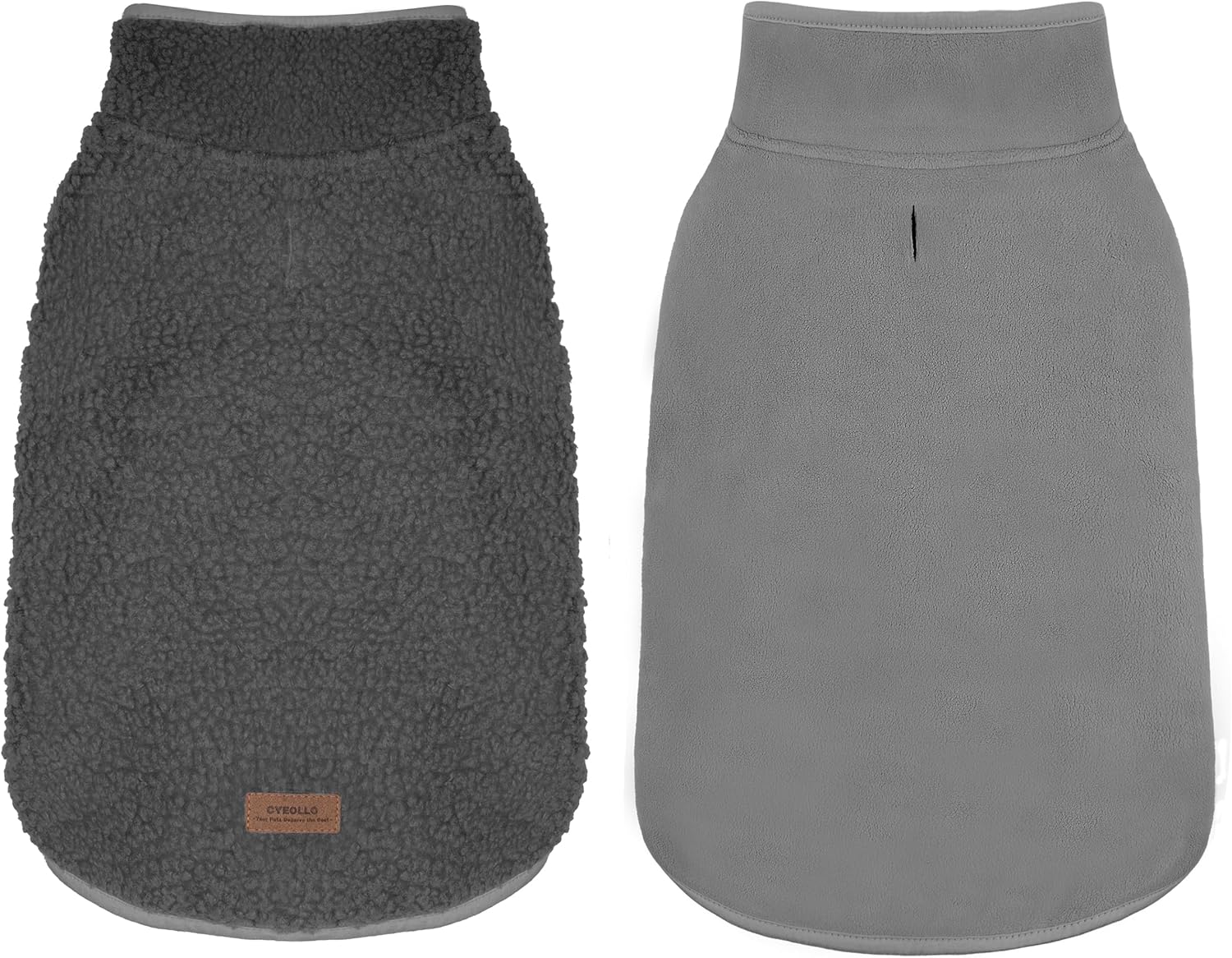 cyeollo Sherpa Dog Coat Turtleneck Reversible Fleece Vest Sweater Thick Pet Clothes for Cold Weather Winter Jacket Warm Dog Coats for Medium Large Dogs, Pink XXL