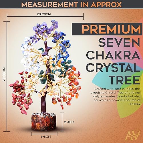 Miniatura 4 de Árbol de 7 chakras, árbol de la vida, árbol de cristal, árbol de Feng Shui, árbol de energía positiva, regalo de meditación, cristales y piedras,