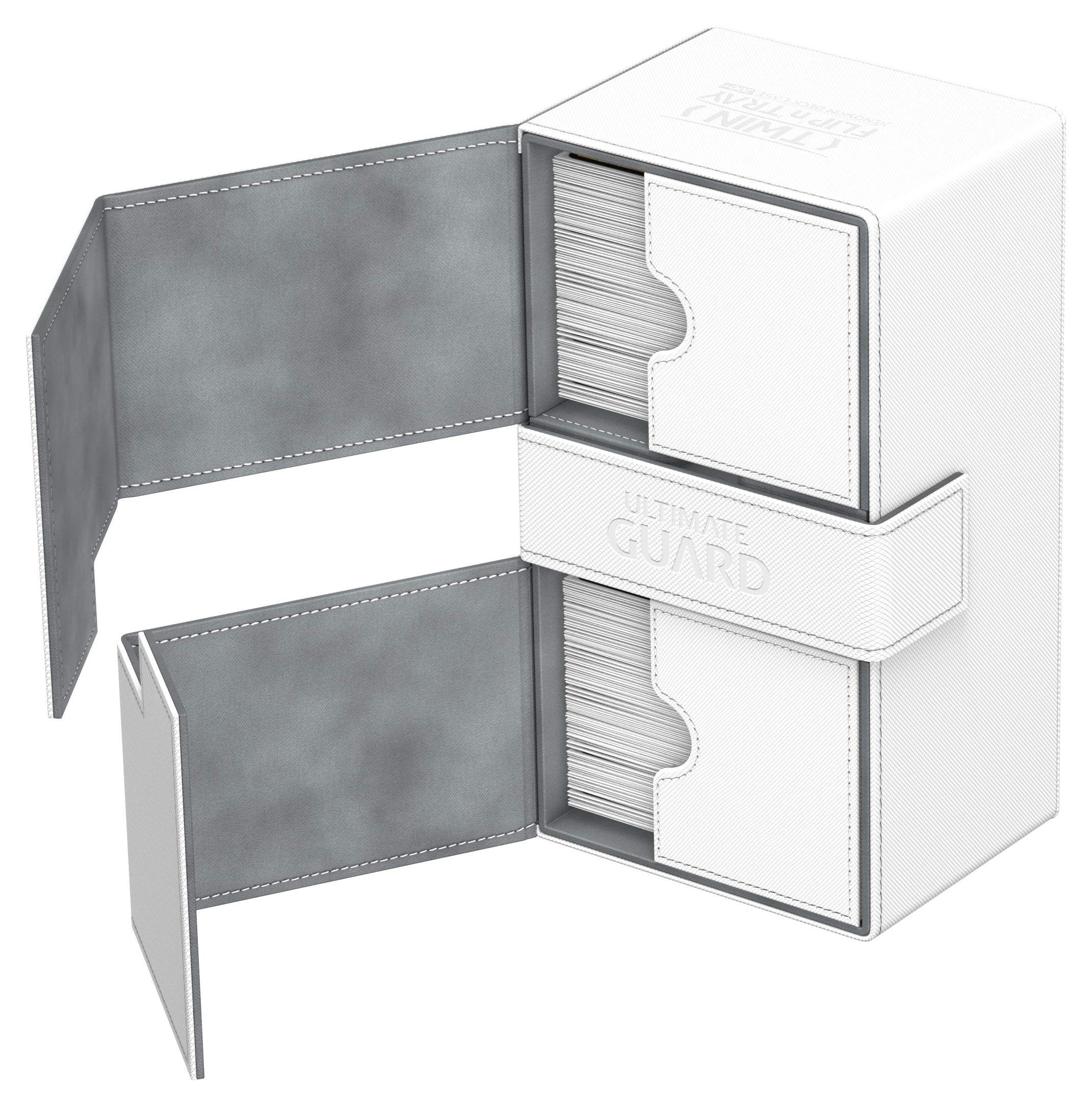 Ultimate Guard Twin Flip´n´Tray Deck Case 200+ Caja de Cartas Tamaño Estándar XenoSkin Blanco