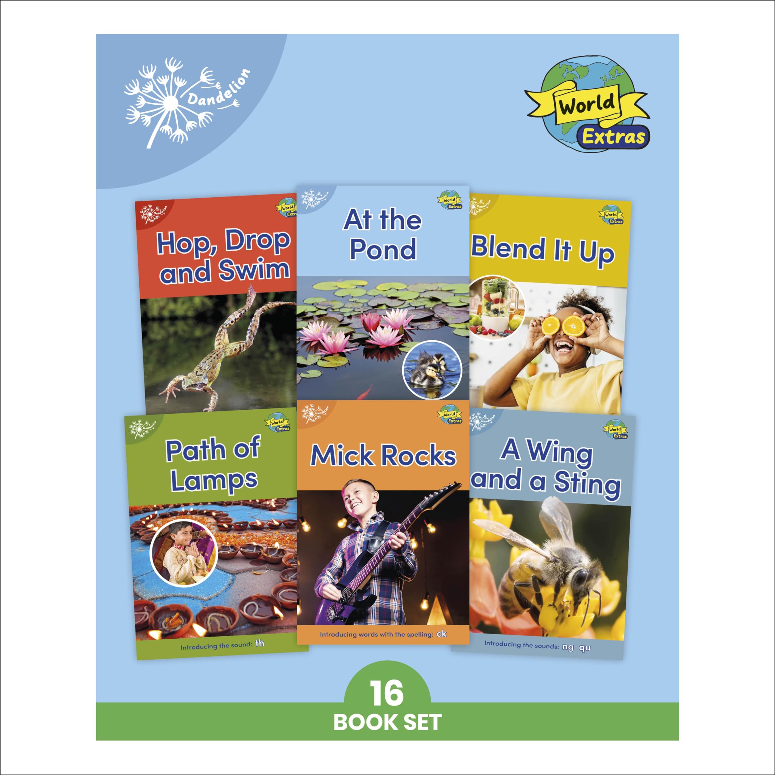Phonic Books Dandelion World Extras Stages 8-15: Adjacent consonants and consonant digraphs (Phonic Books Beginner Decodable Readers)