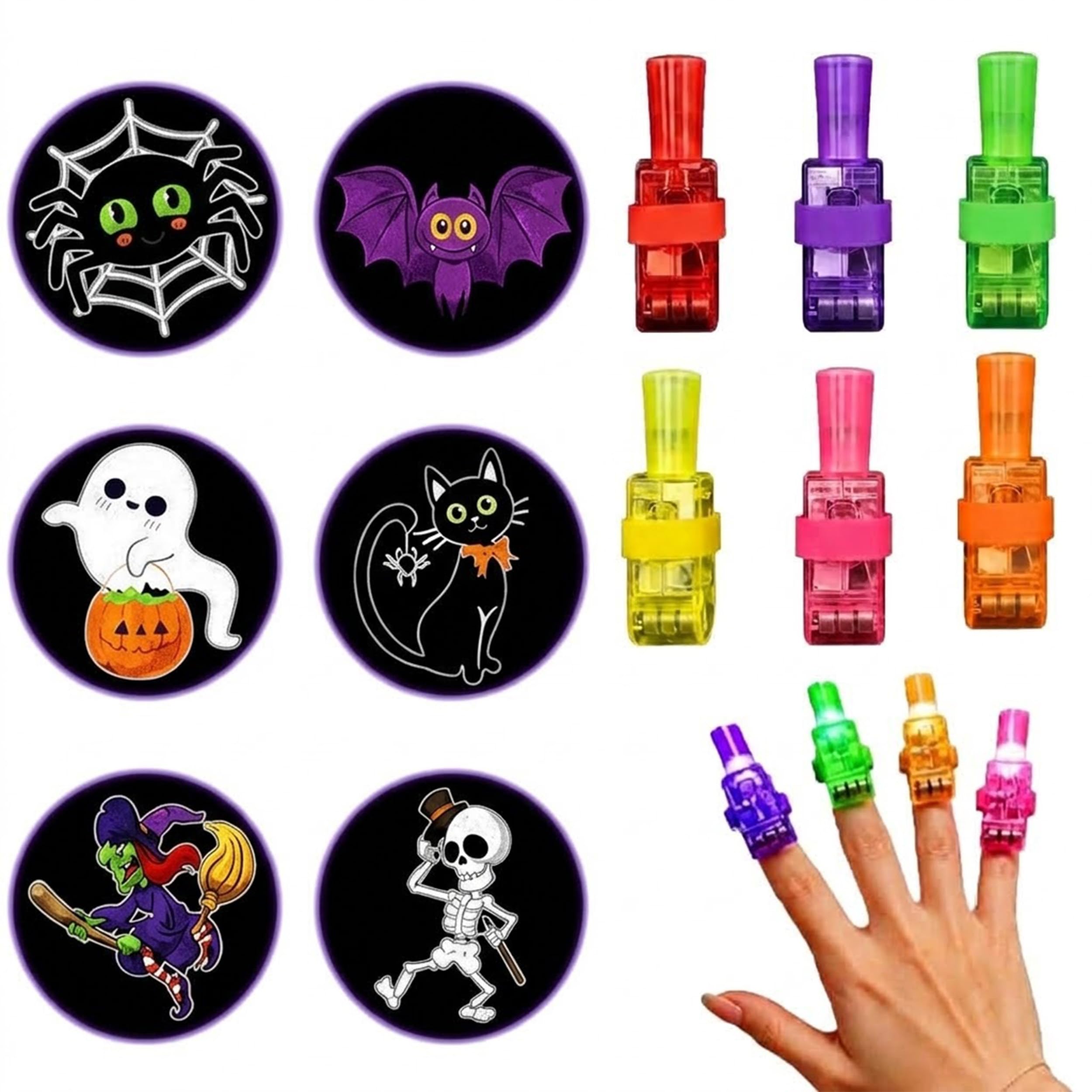 Led Projection Finger Lights for Kids Halloween and Christmas Theme，B：36