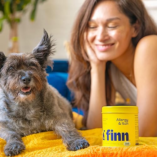 Miniatura 4 de Finn Alergia y picazón para perros | Apoyo diario para picazón en la piel, salud inmunológica y alergias estacionales del calostro, propóleo de