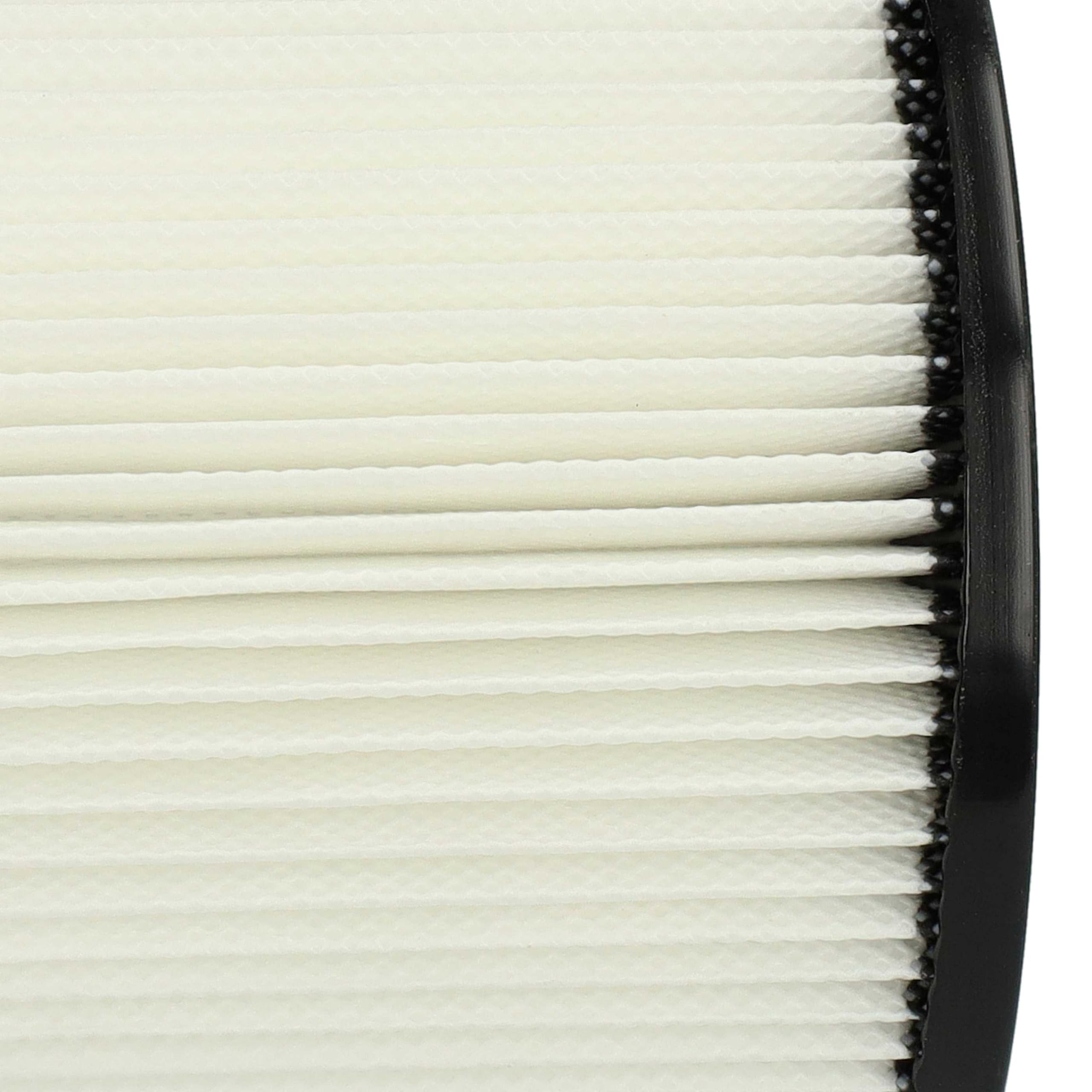 vhbw 3x filtro a pieghe piatte compatibile con Kärcher NT 22/1, 48/1, 27/1 aspiratore - nero/bianco, lavabile