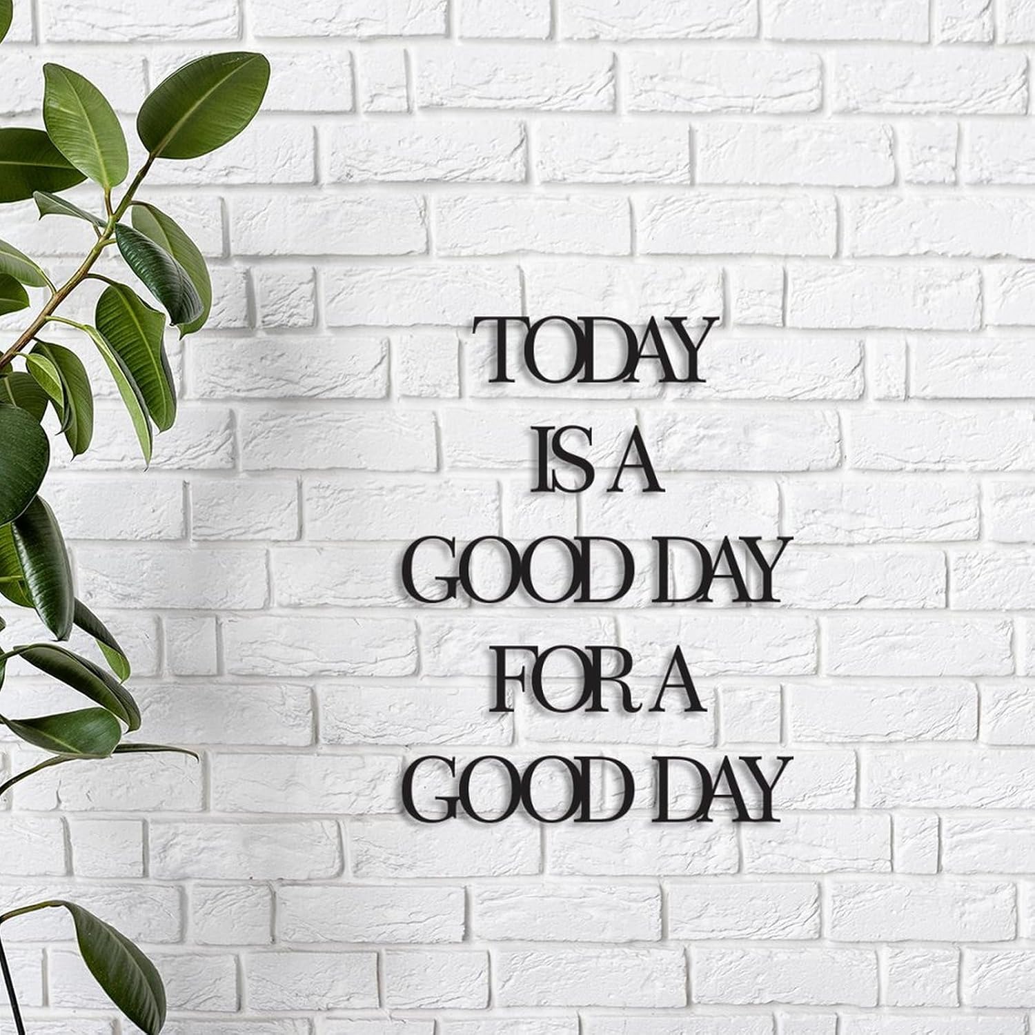 Personalized Today Is A Good Day For A Good Day, Metal Sign Custom Monogram Letter Wall Decor Home Plaque Front Porch Hanger Made In USA Wedding Gift Pre-Drilled Holes