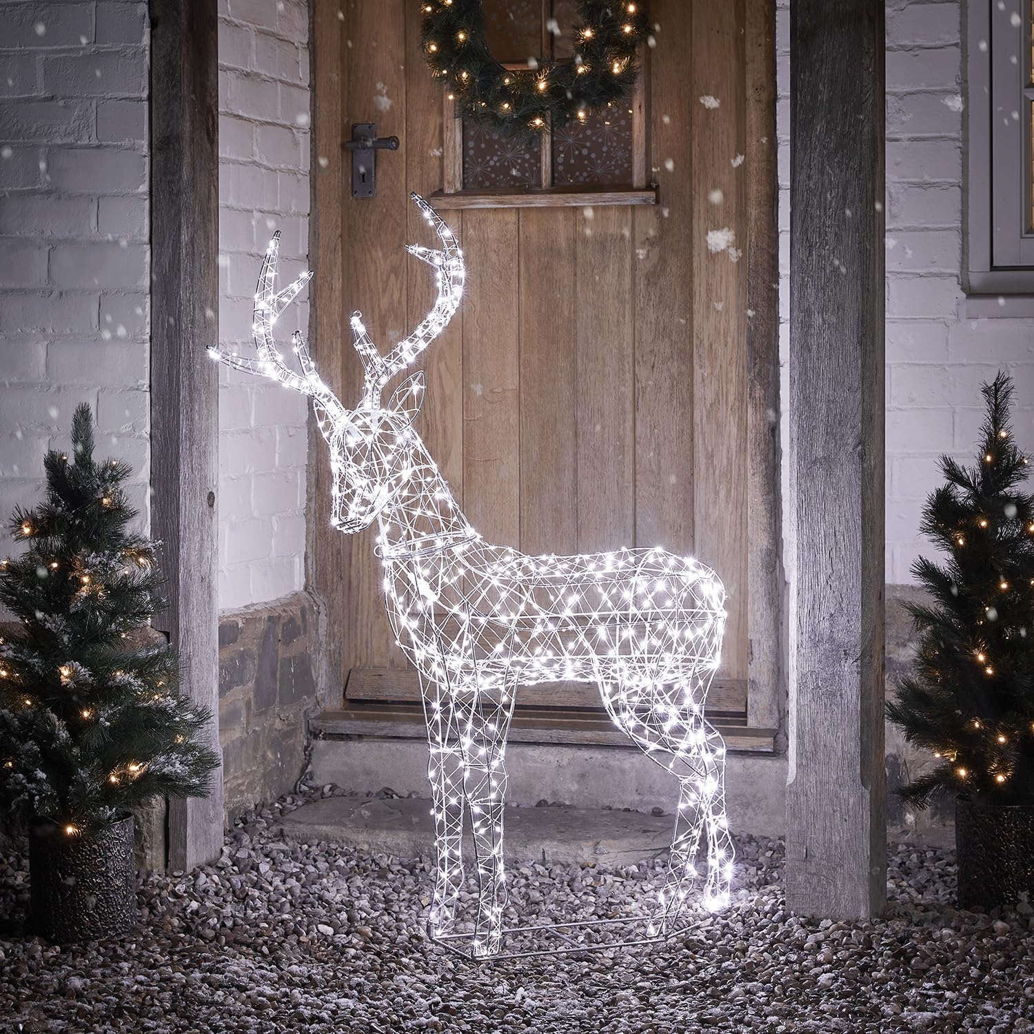 Fockety Beleuchtete Rentier-Familie – 3-teiliges Set Mit LED-Lichtern, Für Innen & Außen, Wetterfest