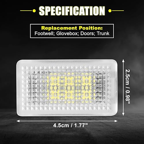 Miniatura 3 de X AUTOHAUX 4 luces LED para Tesla modelo 3YSX para puerta de pie charco luz tronco interior debajo de la guantera brillante interior coche