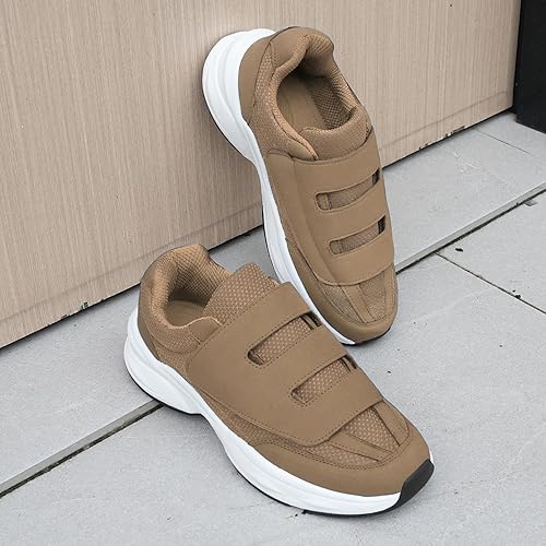 Miniatura 6 de Ortho+rest Zapatos para caminar diabéticos para hombre, zapatos hinchados con cierre ajustable