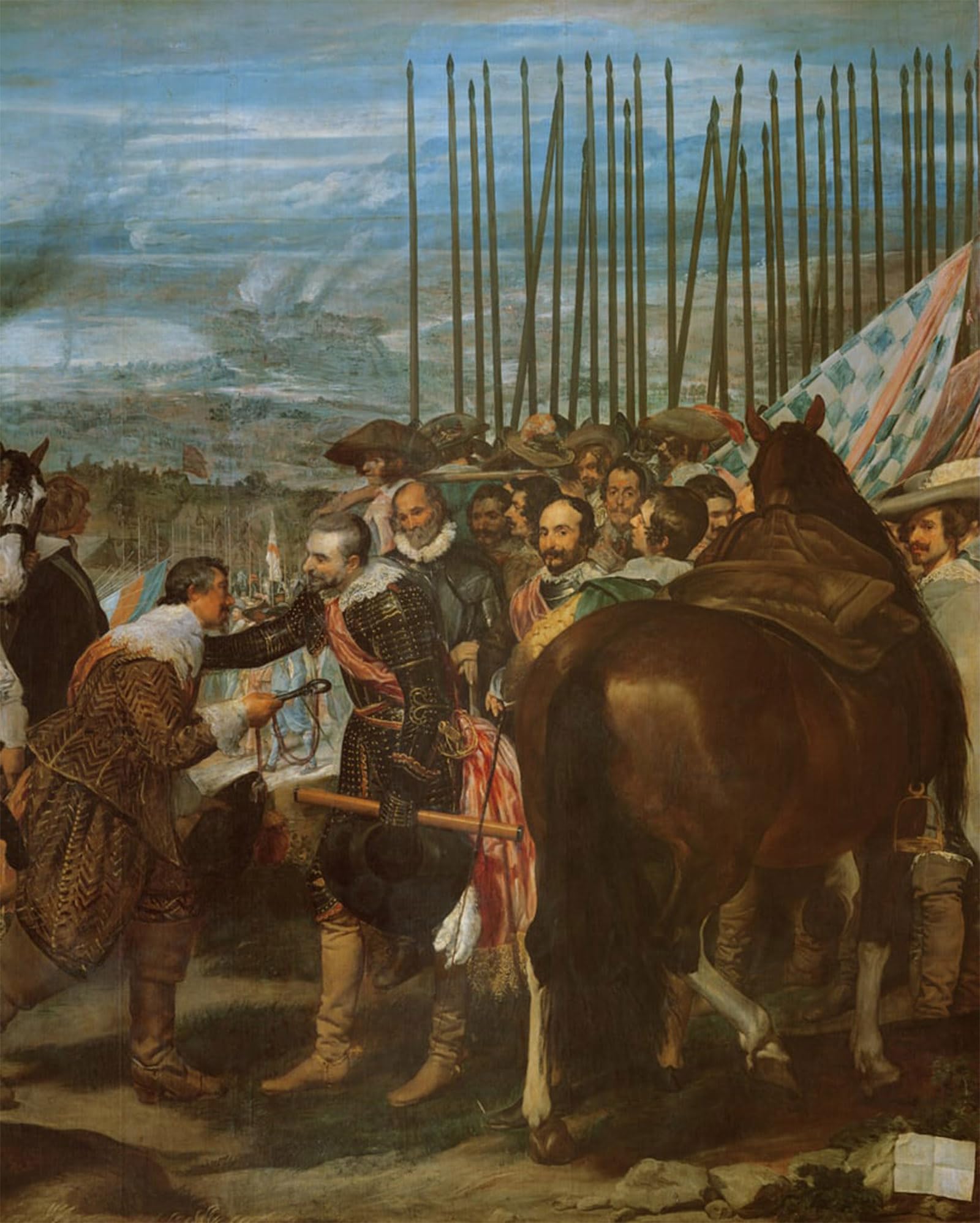 ARTXLXXBN Famous Painting Art Wall Decor Abstract Art Picture the Surrender of Breda Oil on Canvas Detail of by Diego Velázquez Animal Pictures for Home Decor 60x90cm