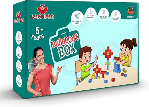 BaCHPan Building Blocks Construction Toy for Kids Age 5+ | DIY Creative Construction Set with 200+ Pieces | Educational ST...