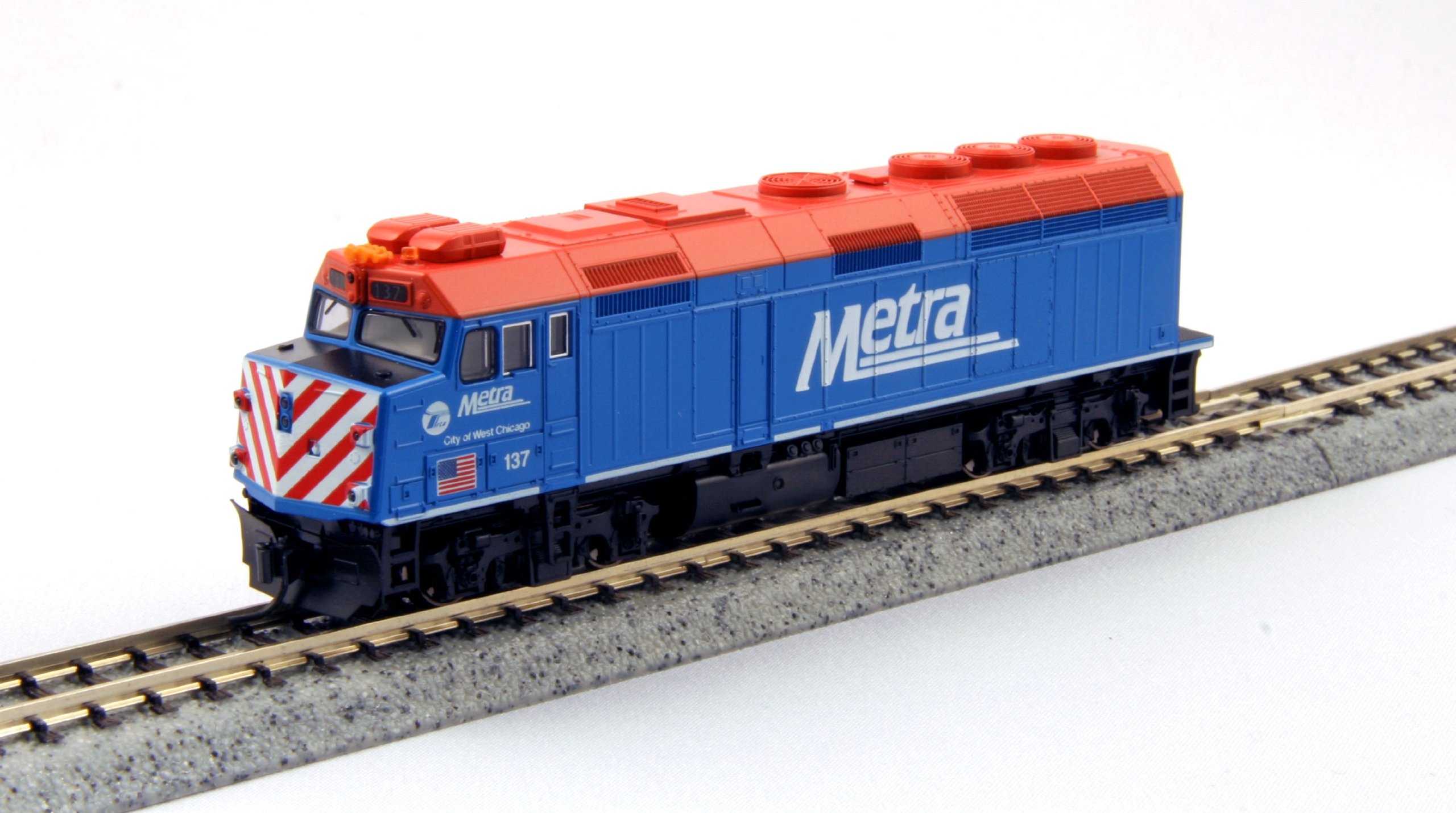 scala N - Kato LOCOMOTIVA DIESEL F40PH Metra Chicago